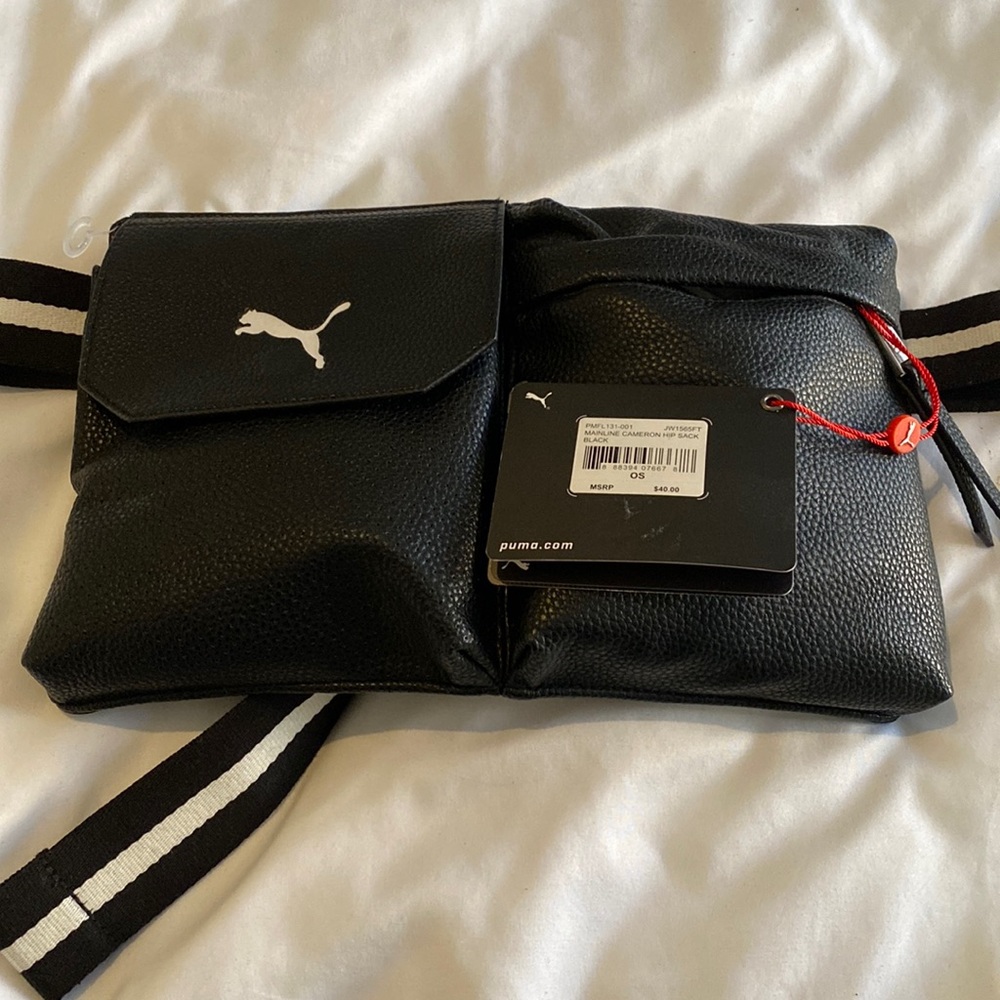 Puma hip-sack in black.